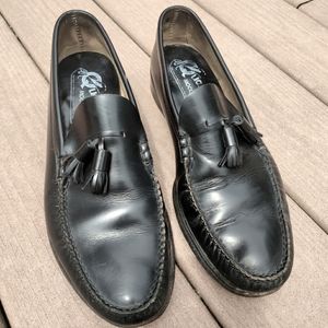 Black Leather Loafer Dress Shoe / Dressy Moccasins